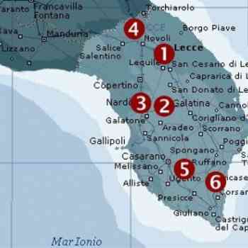 Click para ampliar. Pulsa en el nombre para ver la ficha. Soleto 2.- La comarca del Salento